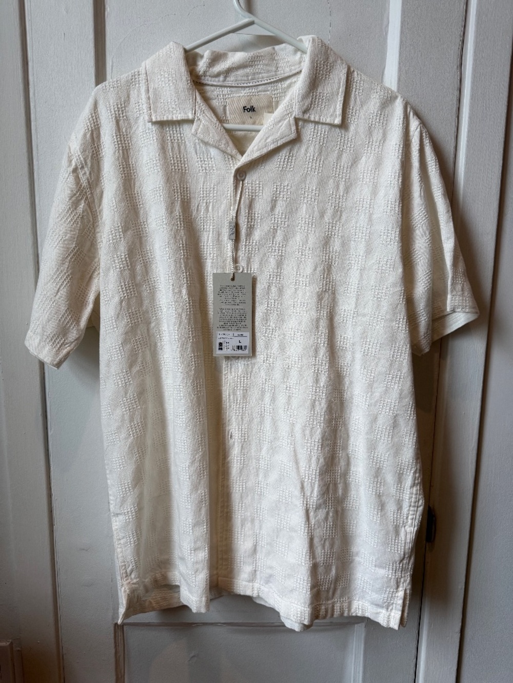 Folk men casual dress shirt size Large new with tags
